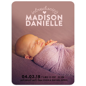 Birth Announcement Magnet Card