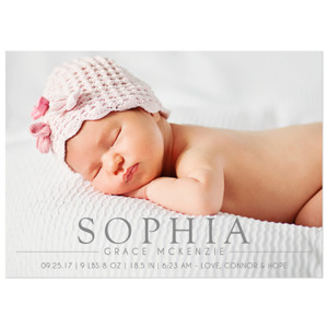 Birth Announcement Magnet Card Designs