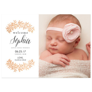 Birth Announcement Magnet Card