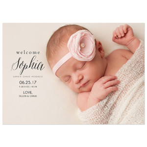 Birth Announcement Magnet Card