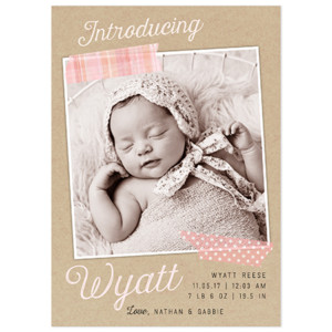 Birth Announcement Magnet Card