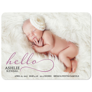 Birth Announcement Magnet Card Designs