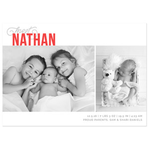 Birth Announcement Magnet Card