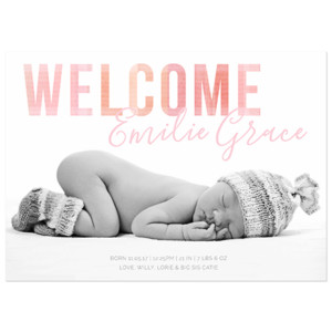 Birth Announcement Magnet Card