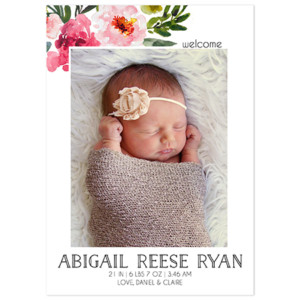 Birth Announcement Magnet Card Designs