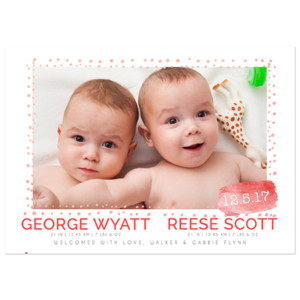 Birth Announcement Magnet Card