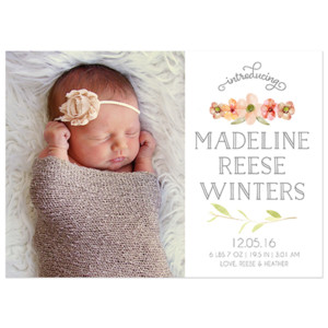 Birth Announcement Magnet Card Designs