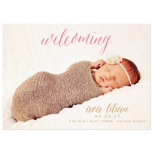 Birth Announcement Heart Magnet Card 19