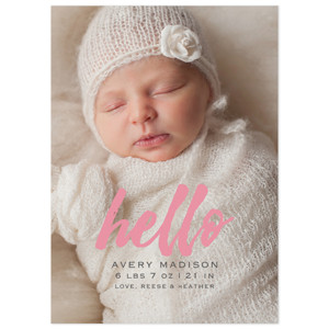 Birth Announcement Magnet Card