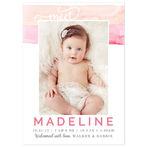 Birth Announcement Magnet Card