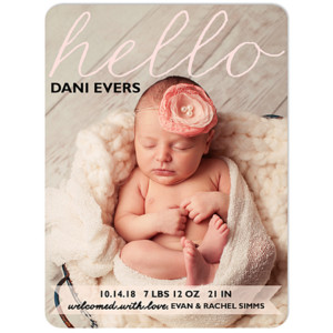 Birth Announcement Magnet Card Designs