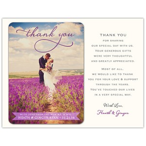 Wedding Thank You Magnet & Attach-Card