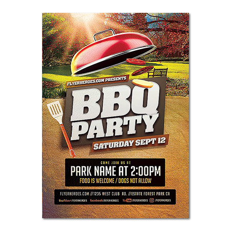 Barbecue BBQ Invitation Card