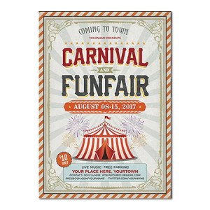Carnival County Fair Invitation Flyer