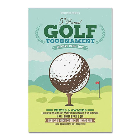 Golf Tournament Invitation Magnet & Attach-Card
