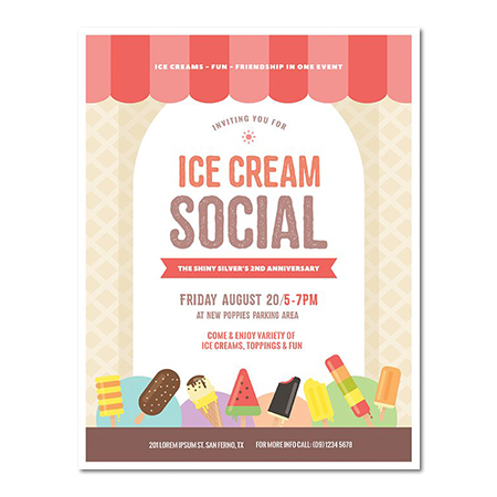 Ice Cream Social Invitation Card