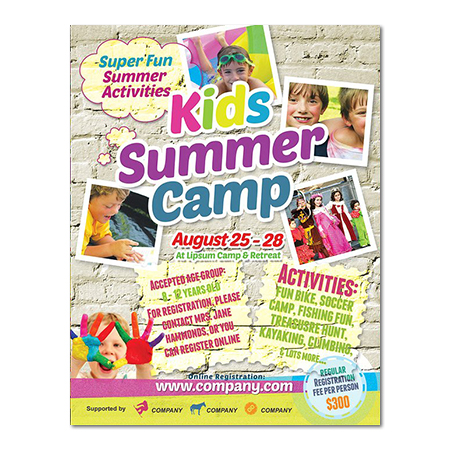 Summer Camp Invitation Magnet & Attach-Card