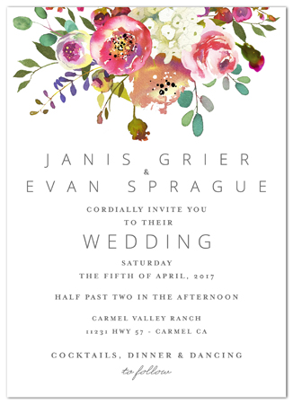 Wedding Invitation - Spring Bouquet