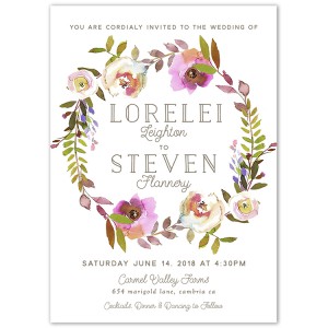 Floral Wedding Invitation - Soft Blooms