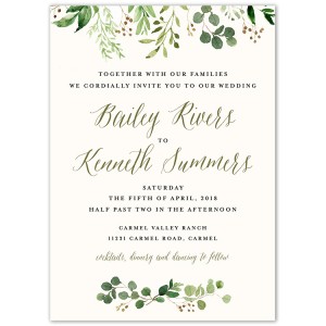 Wedding Invitation - Leafy