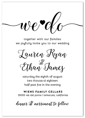 Wedding Invitation - We Do Script