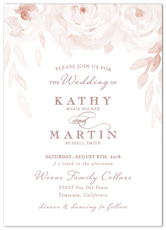 Wedding Invitation - Soft Blooms