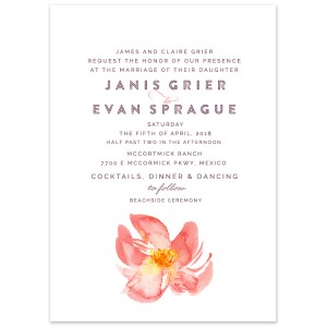 Wedding Invitation - Tropical Flower