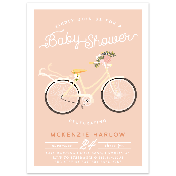 Baby Shower Bicycle Invitation