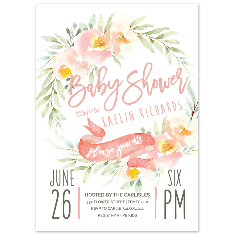 baby-shower-peach-pink-flower-wreath-invitation