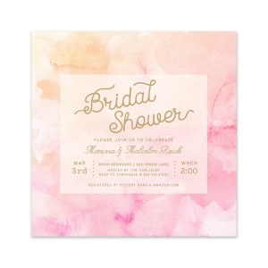 Watercolor bridal Shower Invitation