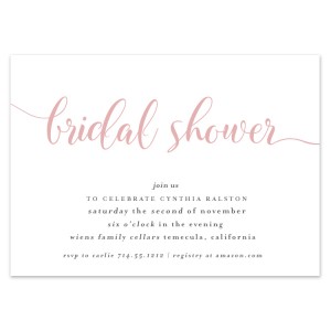bridal Shower Lettering 30 Invitation