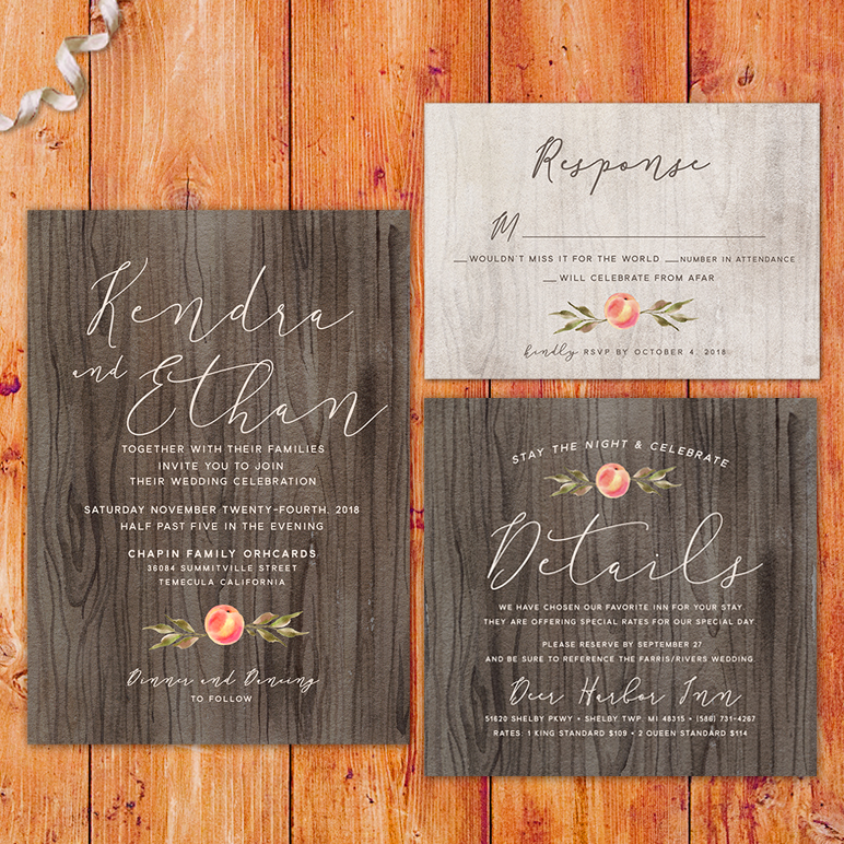 Pear Orchard Invitation Suite