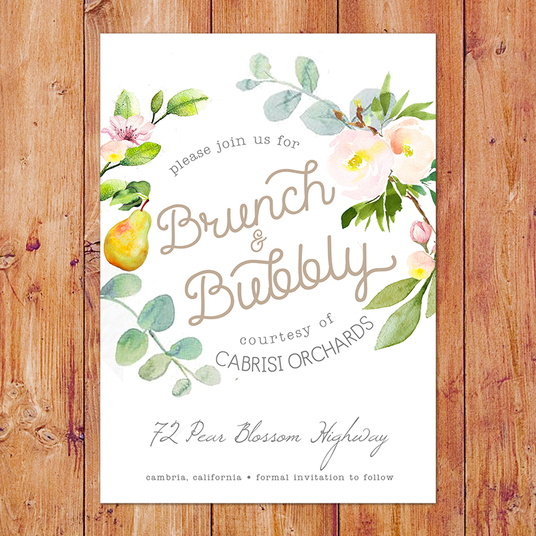 Pear Orchard Invitation Suite