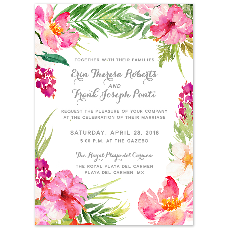 Hibiscus Wedding Invitations 7