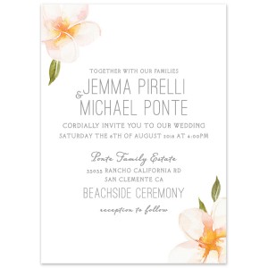 Tropical Beach Destination Wedding - White Plumeria