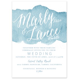 Watercolor Aqua Beach Destination Wedding 