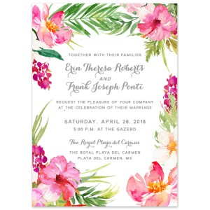 Tropical Beach Destination Wedding - Hibiscus Frame